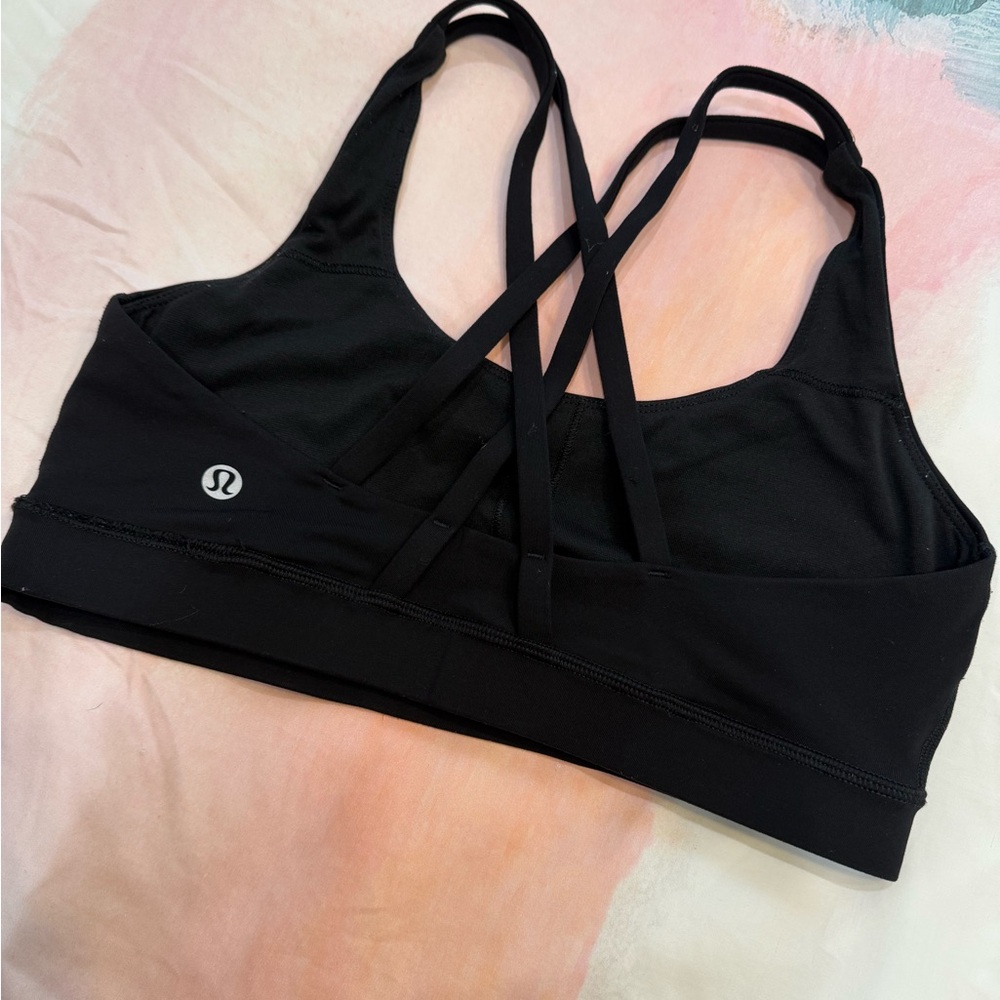 lululemon athletica Strappy Black Sports Bra size 6